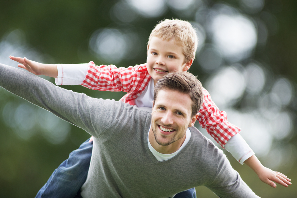 Father with friend the