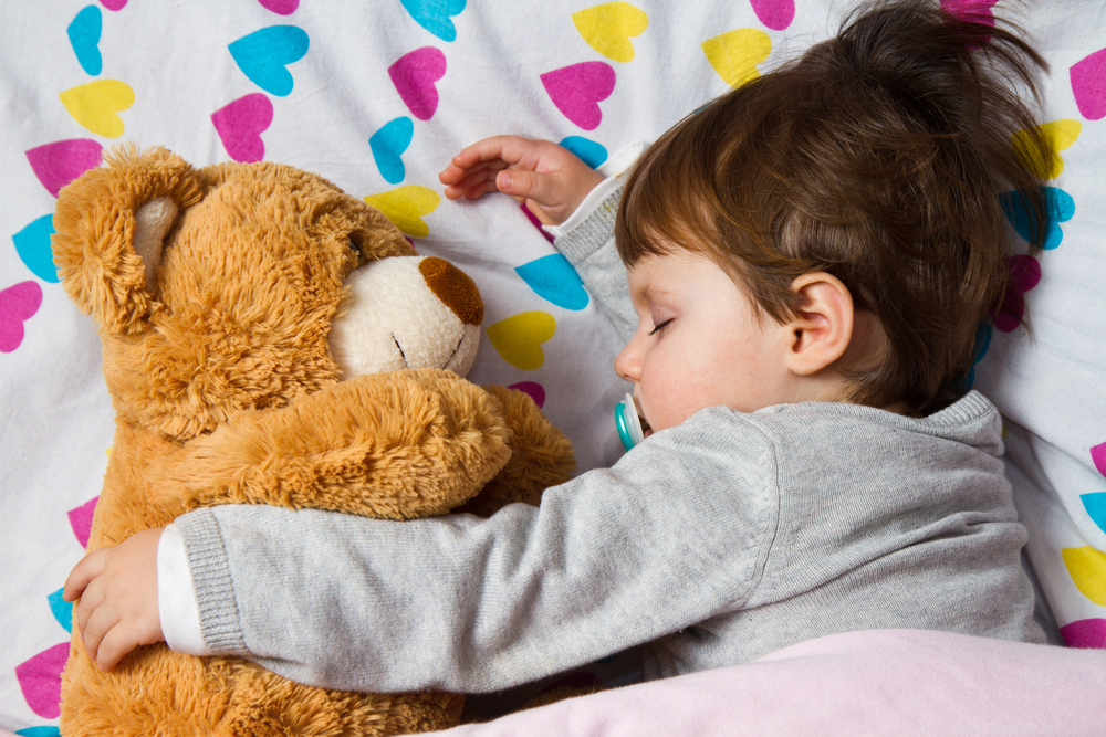 teddy bear sleeping bed