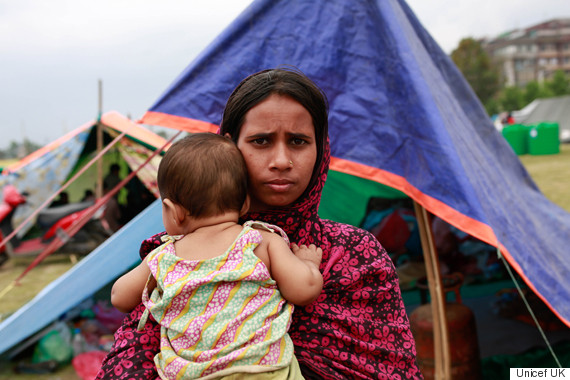 Sayera with her baby in Nepal