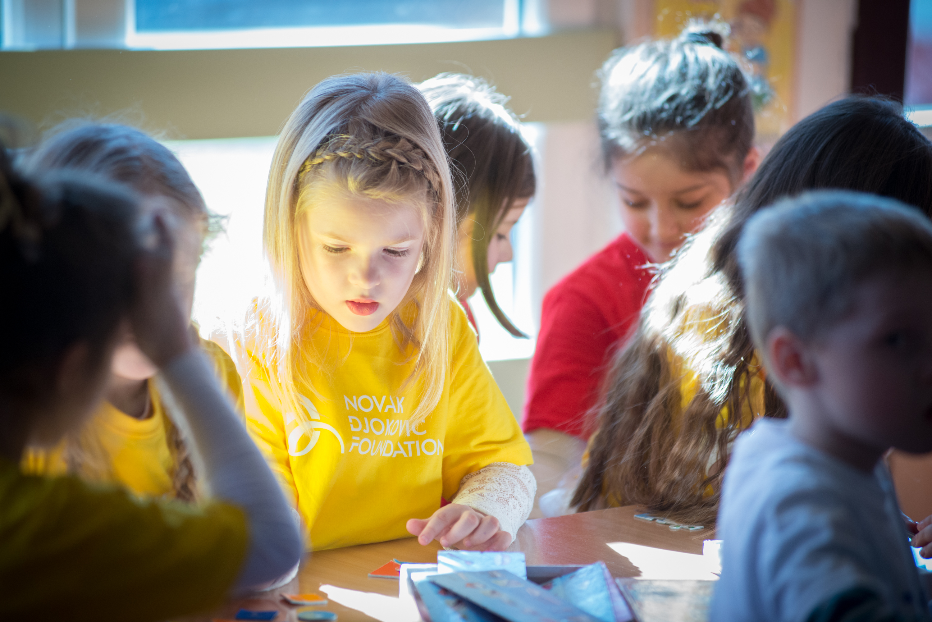 Children learning through play in their preschool