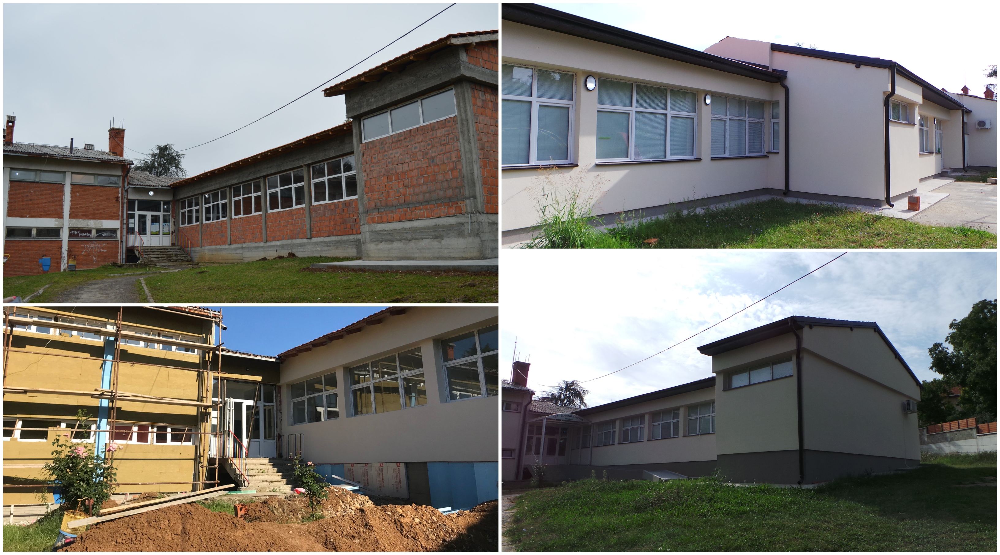 Before and after pictures of our new preschool.